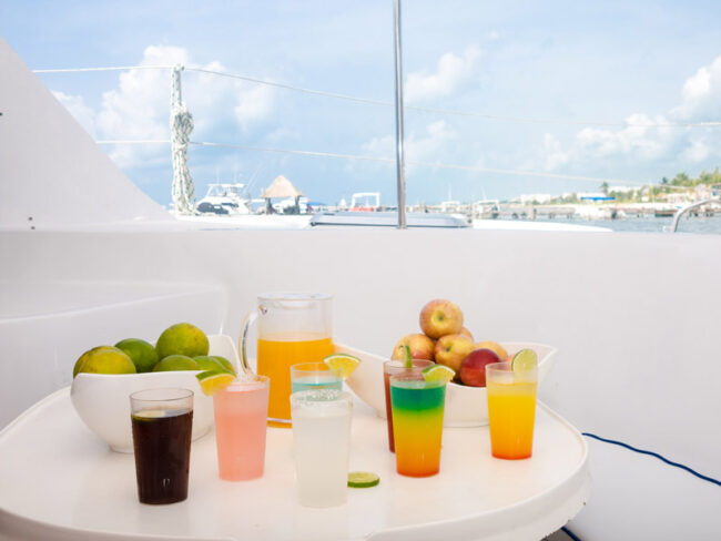 Open bar is included for you to have a fun time during our Half Day Catamaran Isla Mujeres Tour