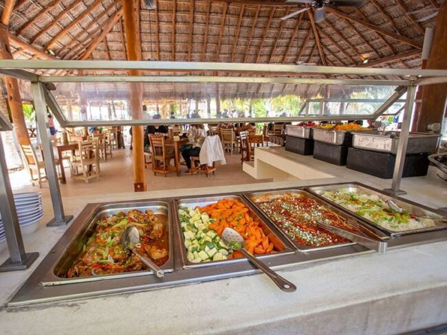 Buffet lunch at Isla Mujeres Catamaran Tour