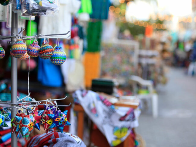 Isla Mujeres colorful downtown