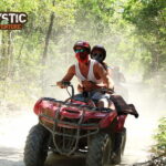 Choose between a double or a single ATV quad bike and have a thrilling experience driving on a rustic road in the middle of the jungle at the Tulum Tours from Riviera Maya