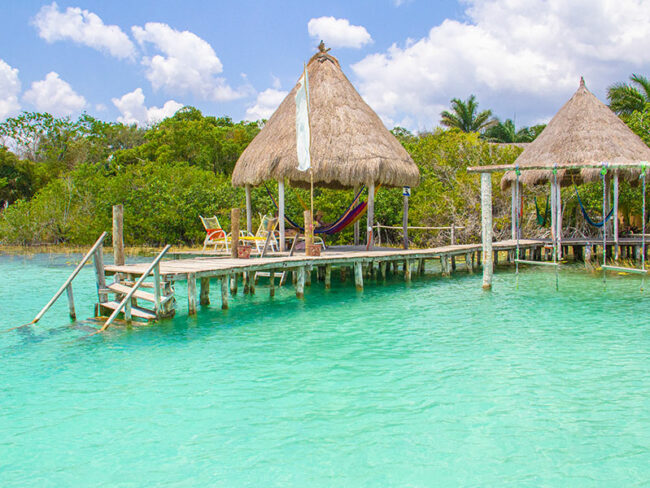 Relax with natural surroundings in Bacalar 7 Colors Lagoon