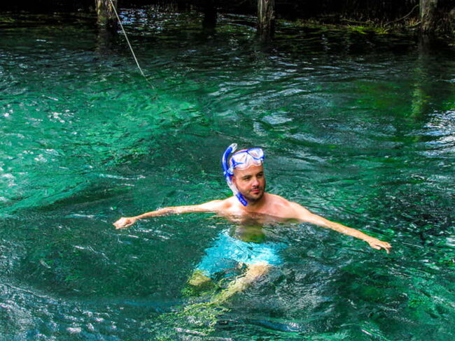 The Full Day Holbox Excursion is the best choice for a relaxing day swimming in a crystal clear cenote