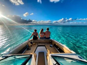 Private Yacht for Ten Passengers with incredible view of the Caribbean sea's turquoise-blue waters in Cancun