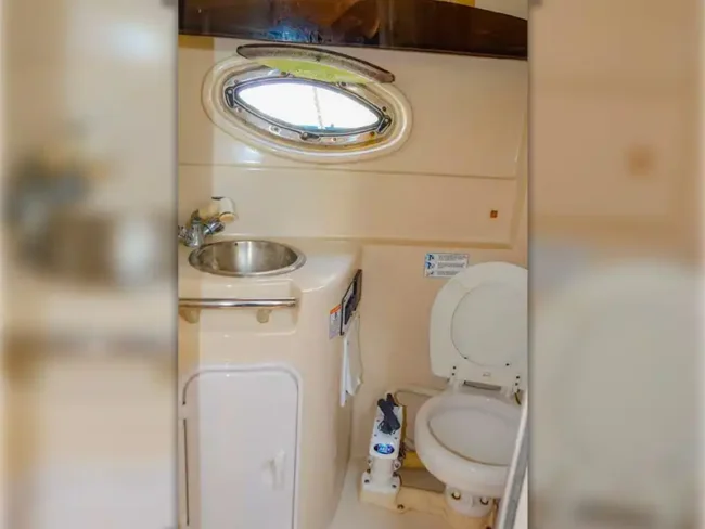 Sea Ray 45ft 15 Passengers has a bathroom inside the Yacht's cabin