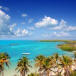 Amazing view of Isla Conoty's tropical beach with turquoise waters / Isla Contoy and Isla Mujeres Tour