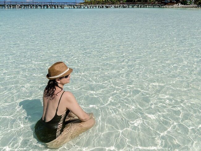 Iconic North Beach at Isla Mujeres Catamaran Tour